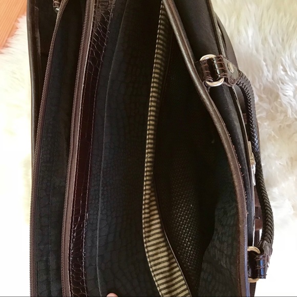 Brighton briefcase - black canvas leather - Picture 4 of 8